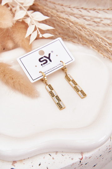 ar stilīgām detaļāmi Wiszące ar mirdzošiem spīdumiņiem Stal Pozłacana 2