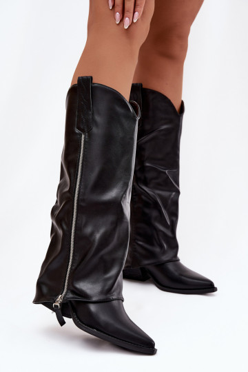 garie zābaki  ar papēdi no eko ādas Melns Palira