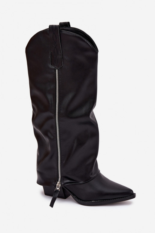 garie zābaki  ar papēdi no eko ādas Melns Palira