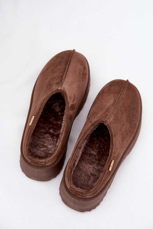 sniega apavi  ar platformu brūnas krāsas Yrenna