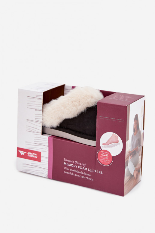 Čības  ar kažokādu Melns Zanelia