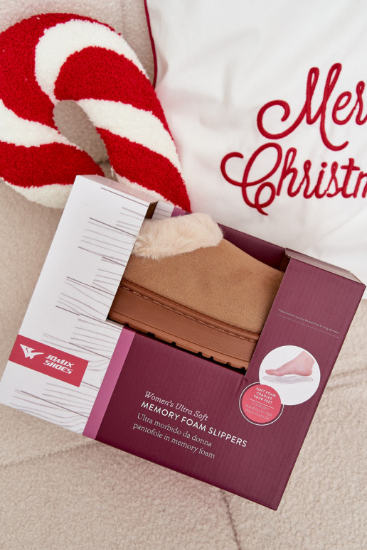 Čības  ar kažokādu brūnas krāsas Eveline