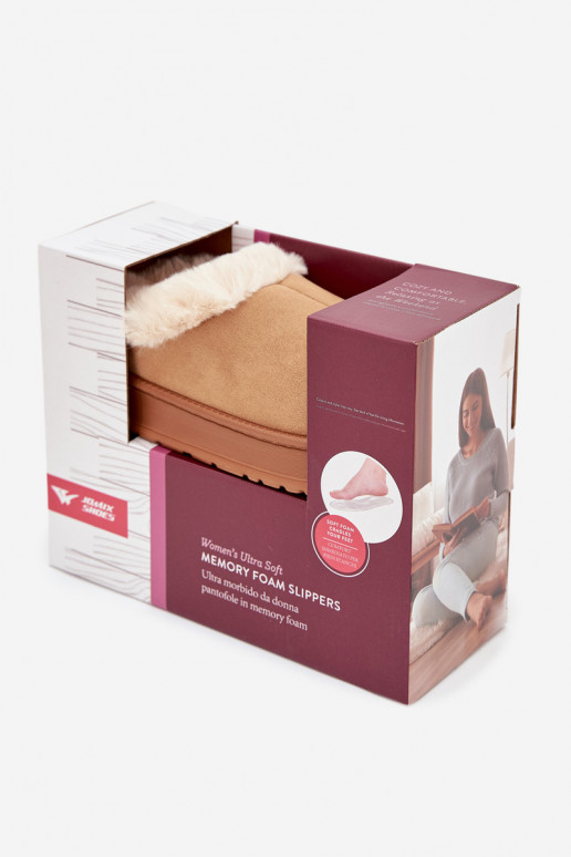 Čības  ar kažokādu brūnas krāsas Eveline