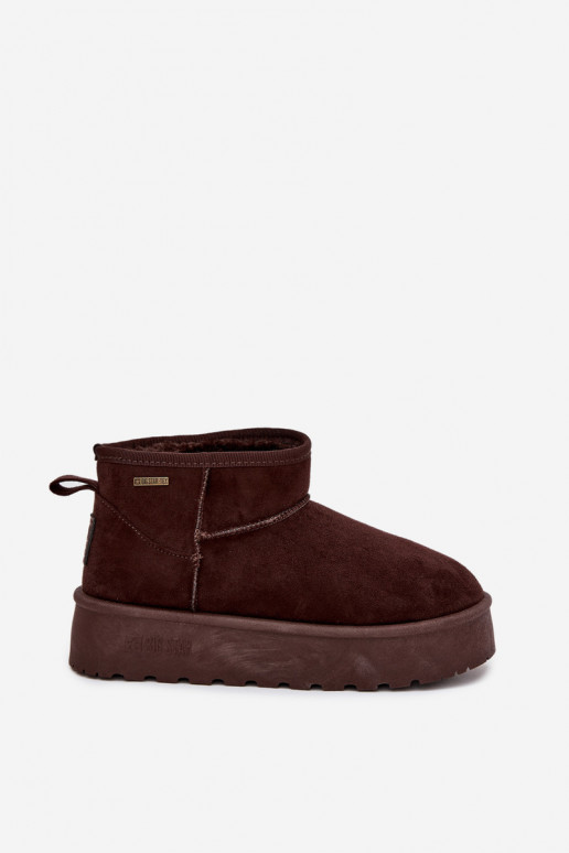 zemi sniega zābaki ar platformu Big Star OO274A101 šokolādes krāsā