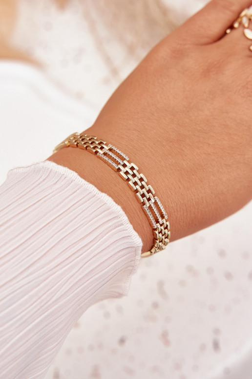 Aproce  no nerūsējošā tērauda ar mirdzošiem spīdumiņiem Zelta krāsas