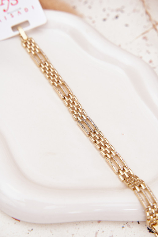 Aproce  no nerūsējošā tērauda ar mirdzošiem spīdumiņiem Zelta krāsas