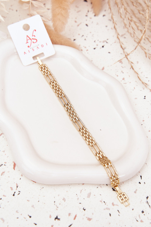 Aproce  no nerūsējošā tērauda ar mirdzošiem spīdumiņiem Zelta krāsas