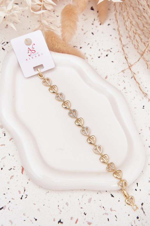 Aproce no nerūsējošā tērauda ar mirdzošiem spīdumiņiem Zelta krāsas