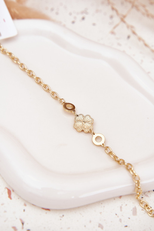 Aproce Z Koniczynką no nerūsējošā tērauda Zelta krāsas