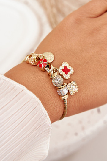 Aproce z Zawieszkami Charms Zelta krāsas