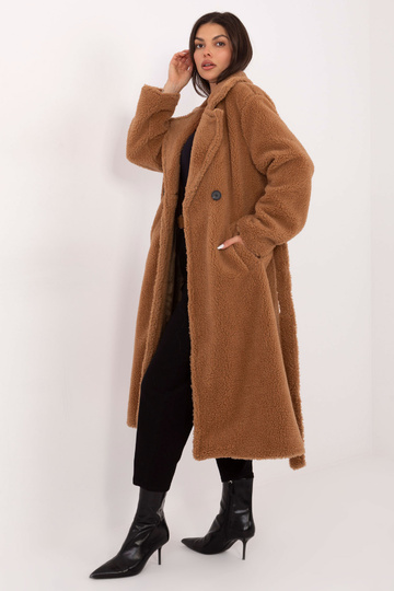 Mētelis IT plīša kamieļa krāsā