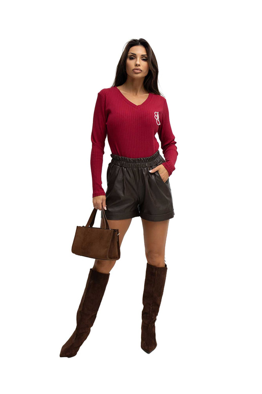 Bordo krāsas blūze