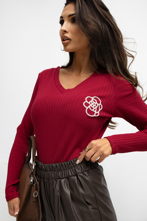 Bordo krāsas blūze