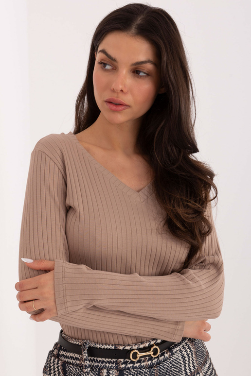 Tumši smilškrāsas blūze