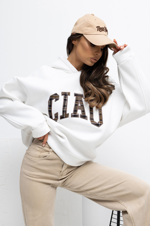 Blūze zila ar ekrū