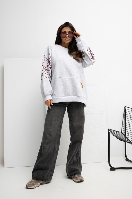 Džemperis RV zils gaiši pelēks