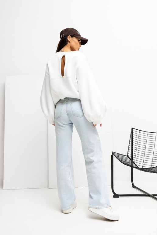 Ekrū krāsas blūze ar rāvējslēdzēju