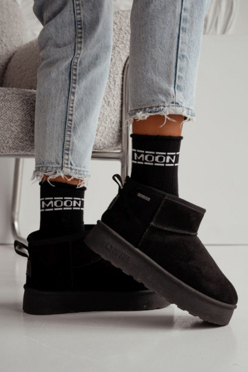Zeķes  Półfrotte UNIQUE  MOON Melns