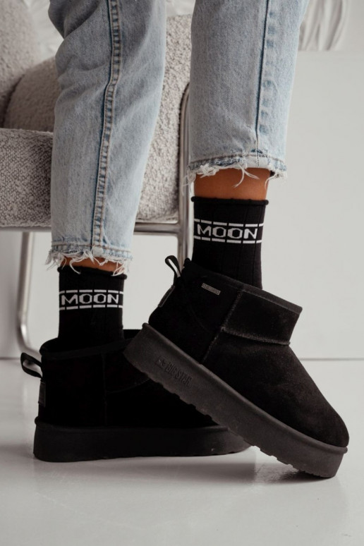 Zeķes  Półfrotte UNIQUE  MOON Melns