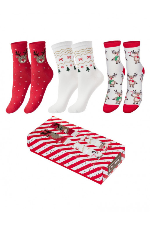  Świątecznych SkarpetPudełku 3 Pāris