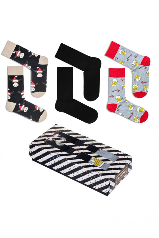  Świąteczny Skarpety 3 Pāris Pudełku