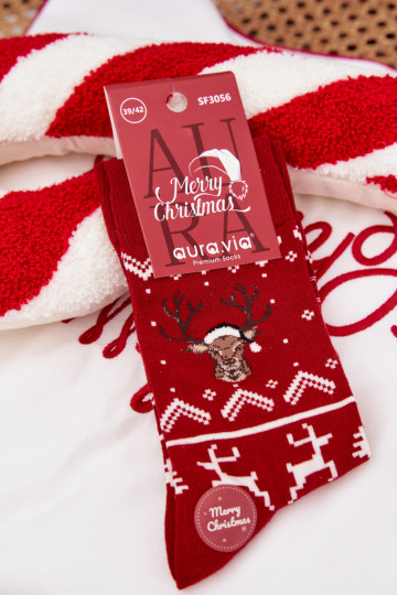 Skarpety  Christmas  sarkanas krāsas