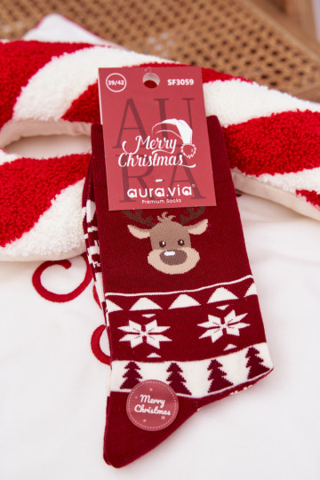 Skarpety  Christmas   bordo krāsas