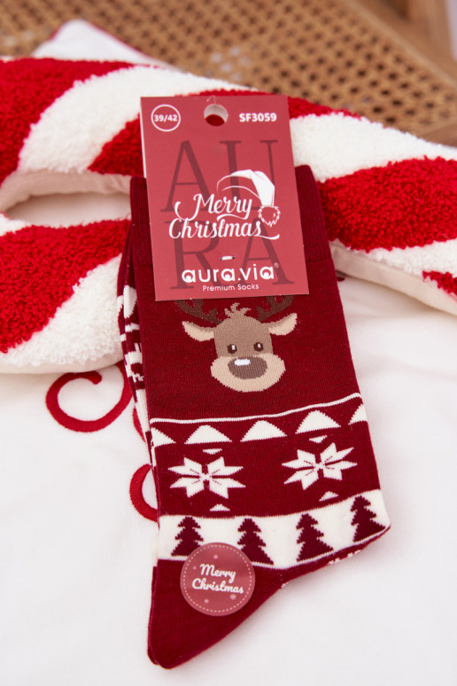 Skarpety  Christmas   bordo krāsas
