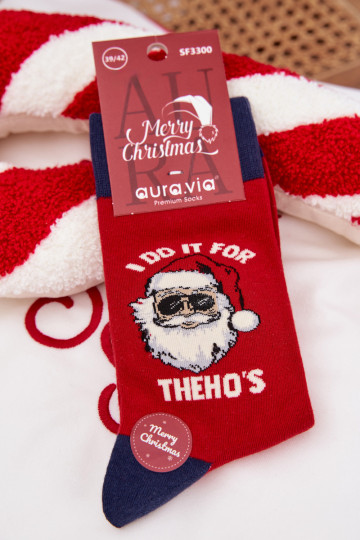 Skarpety  Christmas Santa ClausOkularach -tumši zilas krāsas