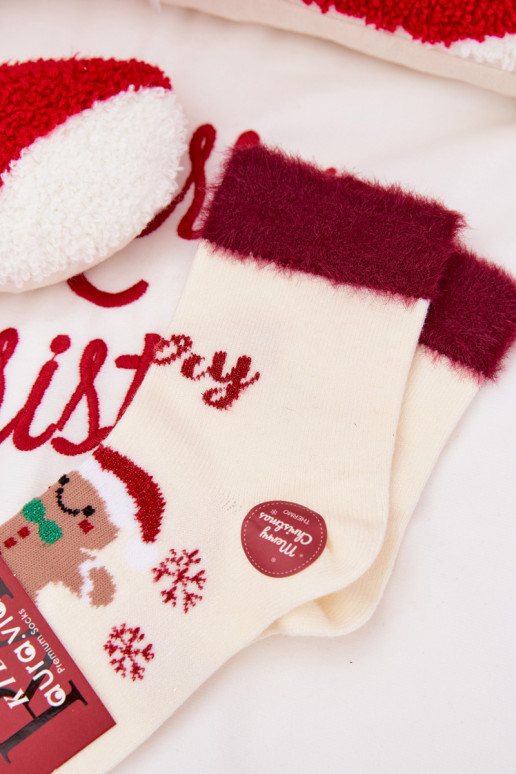 Ziemassvētku zeķes Bērnu apavi Piernik I ar kažokādu Wełna  