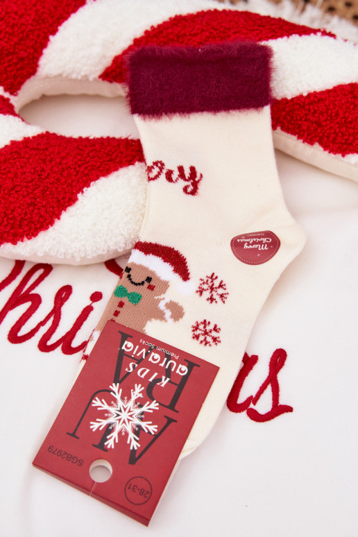 Ziemassvētku zeķes Bērnu apavi Piernik I ar kažokādu Wełna  