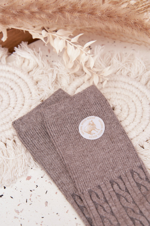 Długie Wełniane Zeķes  Pelēkas krāsas