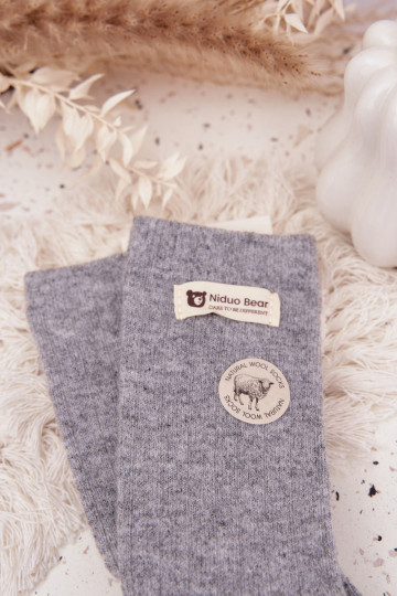 silti Wełniane Zeķes  Z Naszywką Pelēkas krāsas