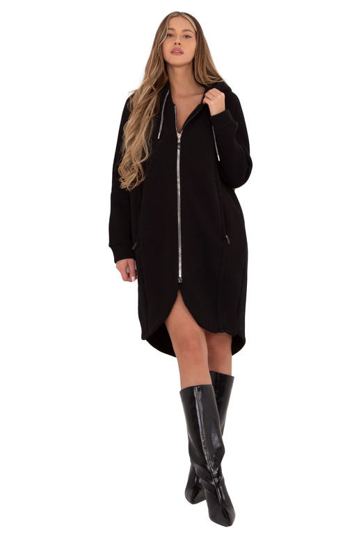 Zils džemperis ar rāvējslēdzēju