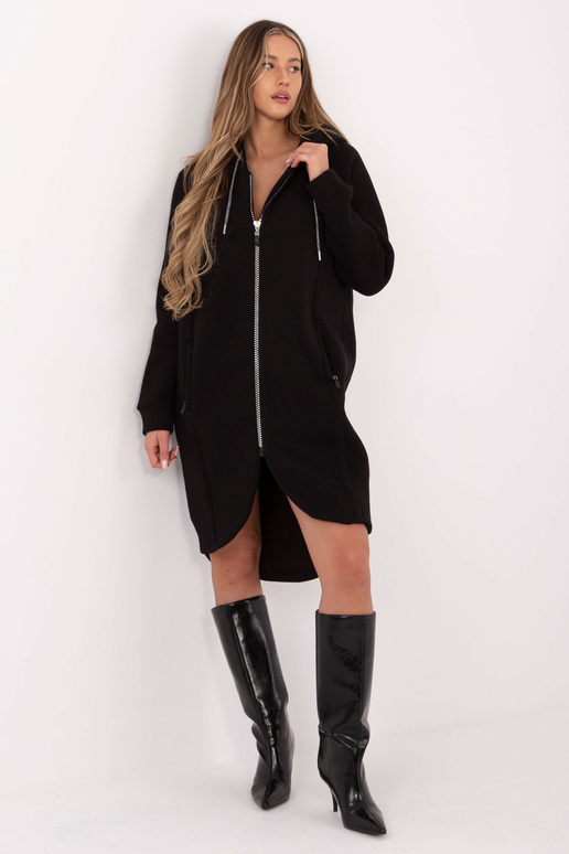 Zils džemperis ar rāvējslēdzēju