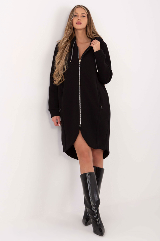 Zils džemperis ar rāvējslēdzēju