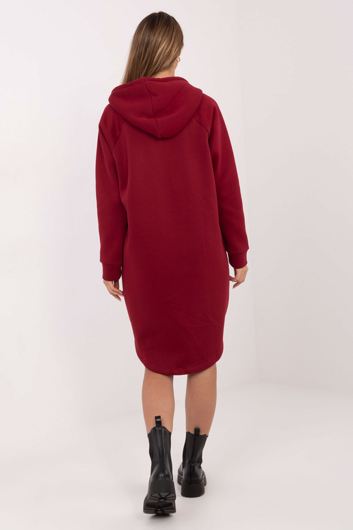 Bordo krāsas džemperis ar rāvējslēdzēju