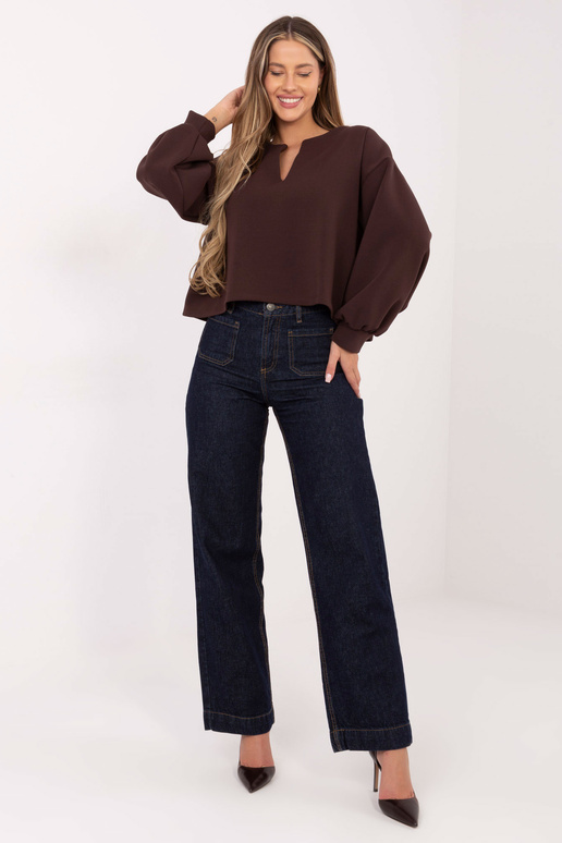 Tumši brūna blūze