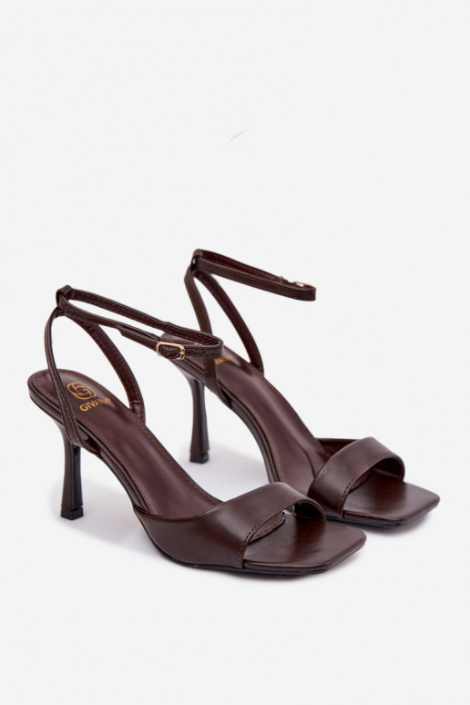 Sieviešu basenes ar papēdi Eko   Czekoladowe Brisora