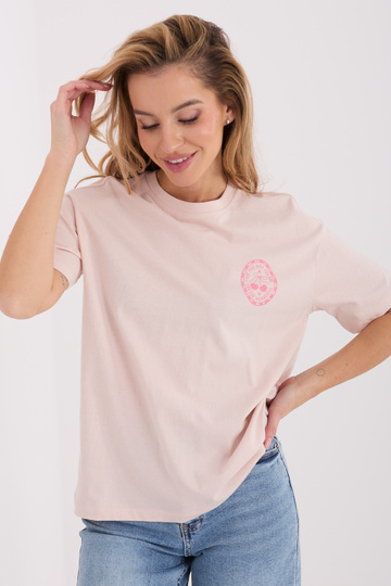 Gaiši rozā T-krekls