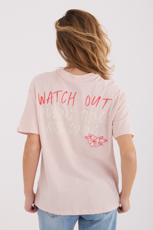 Gaiši rozā T-krekls
