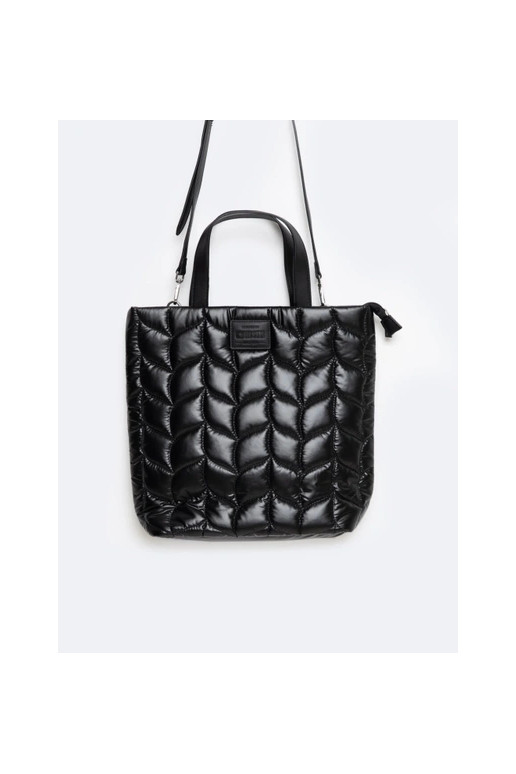 Dygsniota iepirkšanās soma Big Star OO574001 melnā krāsā