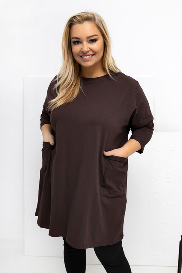 Tumši brūna blūze