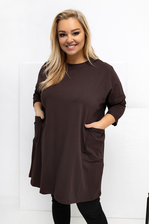 Tumši brūna blūze