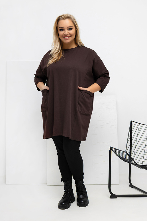 Tumši brūna blūze