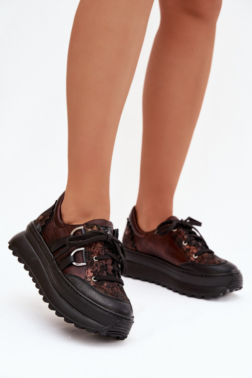    modeļa apavi  ar platformu  06562-25 Czekoladowe