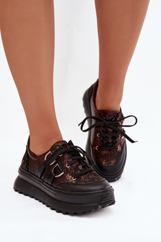    modeļa apavi  ar platformu  06562-25 Czekoladowe