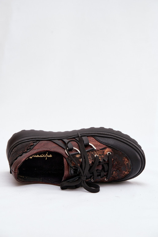    modeļa apavi  ar platformu  06562-25 Czekoladowe