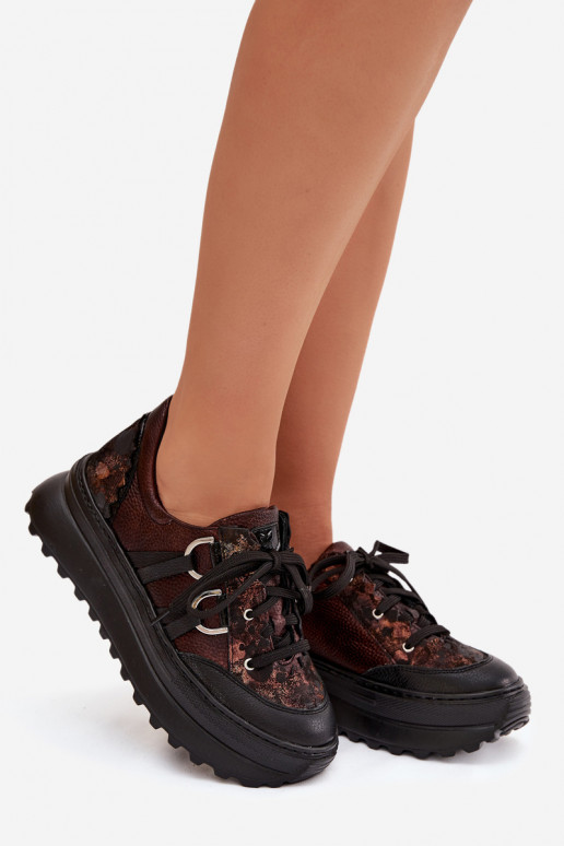    modeļa apavi  ar platformu  06562-25 Czekoladowe