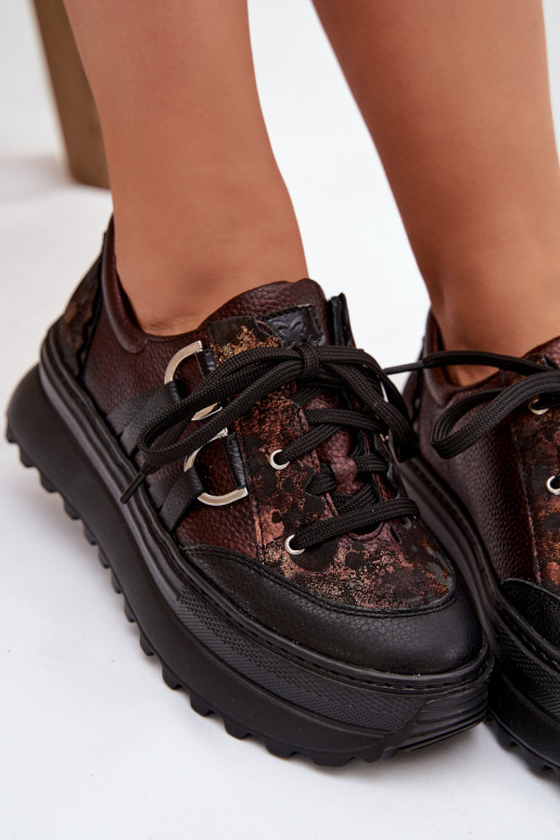    modeļa apavi  ar platformu  06562-25 Czekoladowe